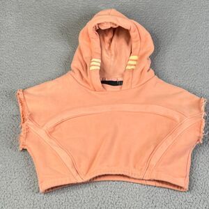 Adidas Ivy Park Crop Hoodie Womens XS Peach Peloton Shrug Pullover Beyonce